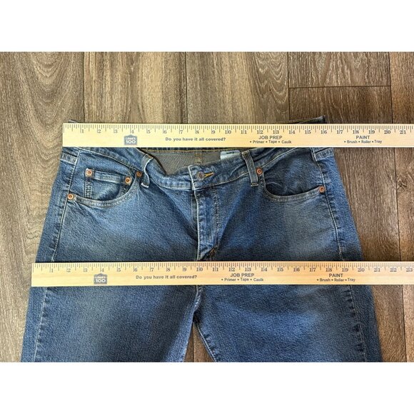 LEVI'S 518 SUPERLOW BOOT CUT DENIM JEANS SIZE 13M JR X29IN FLARE DISTRESSED WEST - Picture 3 of 9